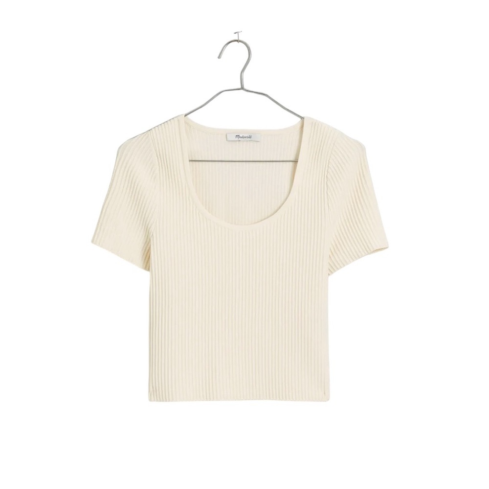 Madewell Ottoman Crop Sweater Tee Sz S NL209